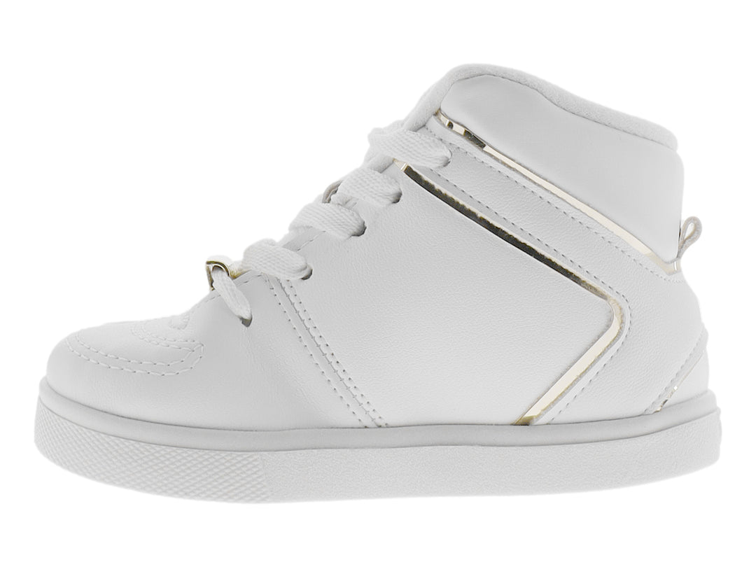 Tenis Molekinha Blanco y Dorado para Niña