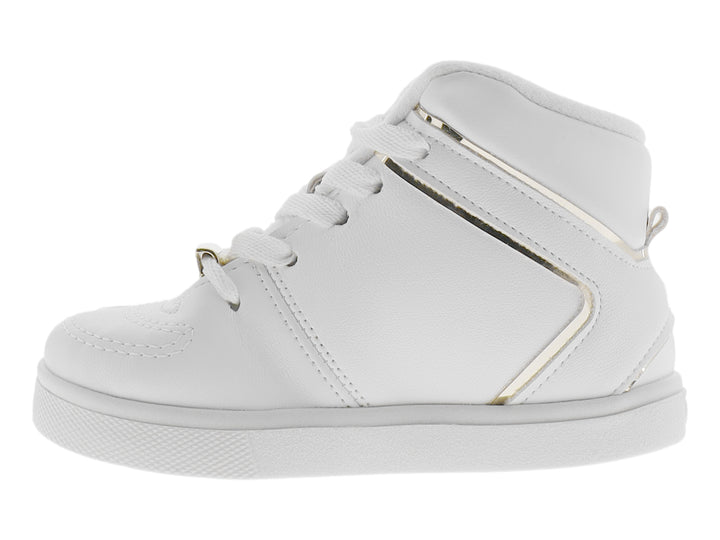 Tenis Molekinha Blanco y Dorado para Niña