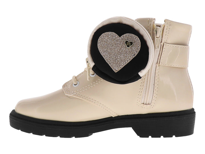 Botas Molekinha Crema Negro Dorado para Niña