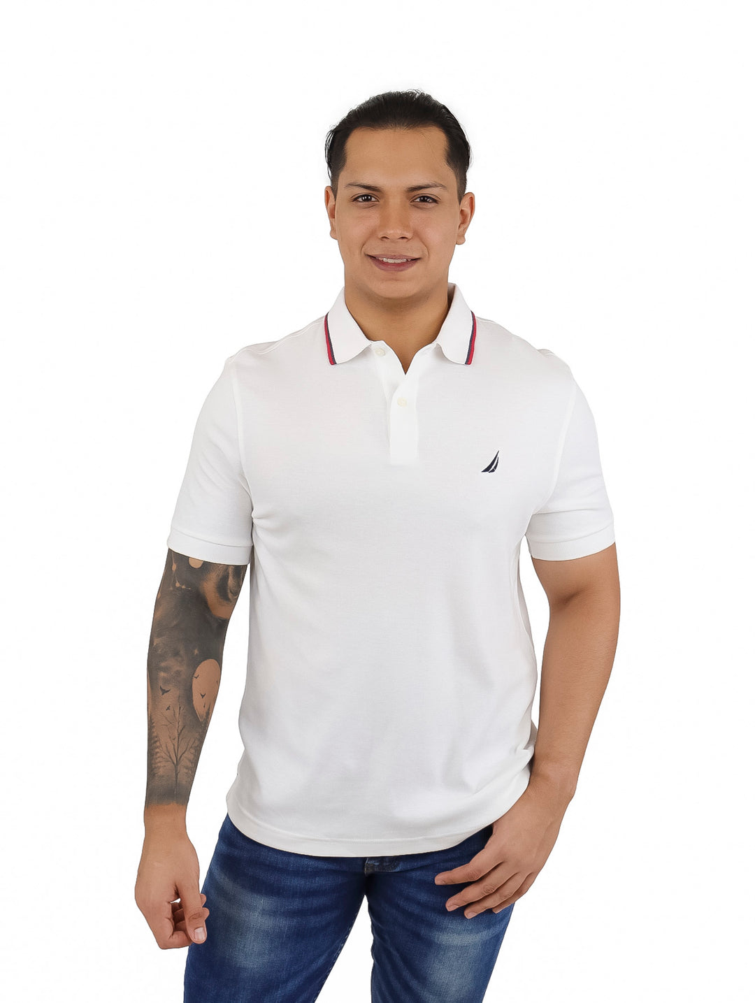 Playera Polo Nautica Blanco para Hombre
