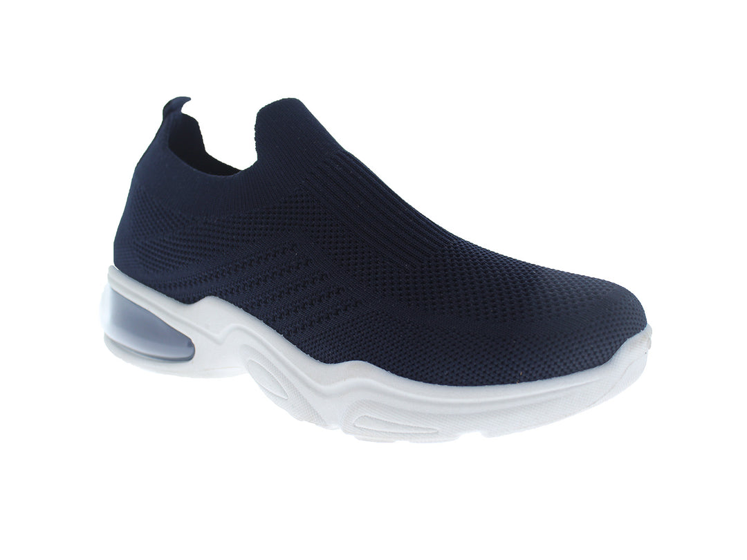 Tenis deportivos Furor para mujer en color navy con suela blanca y diseño slip-on.