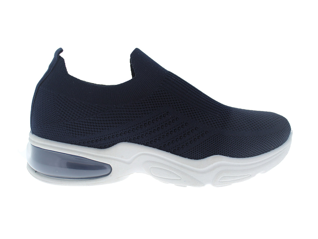 Tenis deportivos Furor para mujer en color navy con suela blanca y diseño slip-on.