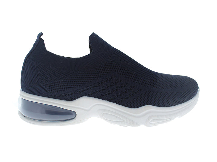 Tenis deportivos Furor para mujer en color navy con suela blanca y diseño slip-on.