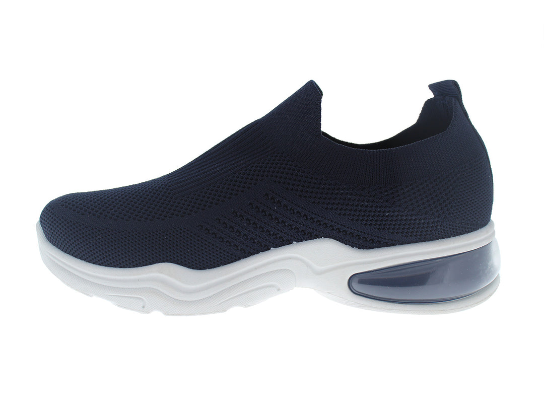 Tenis deportivos Furor para mujer en color navy con suela blanca y diseño slip-on.