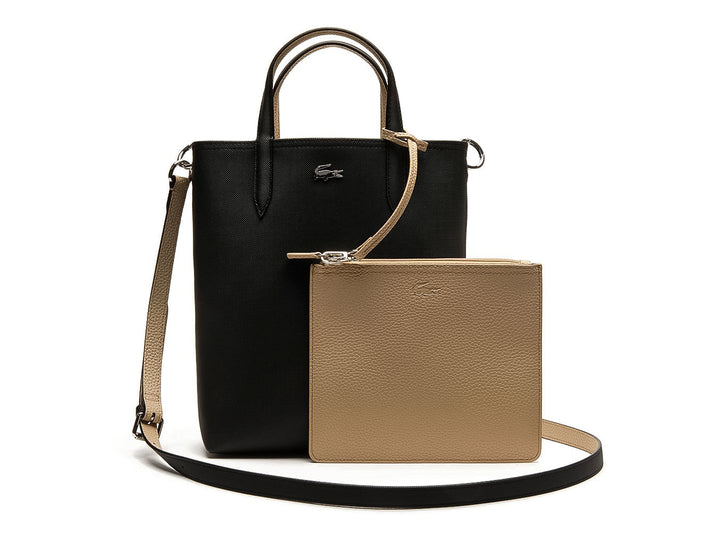 Bolsa de Hombro Lacoste Doble Vista Negro para Mujer