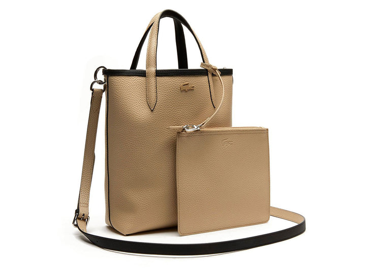 Bolsa de Hombro Lacoste Doble Vista Negro para Mujer