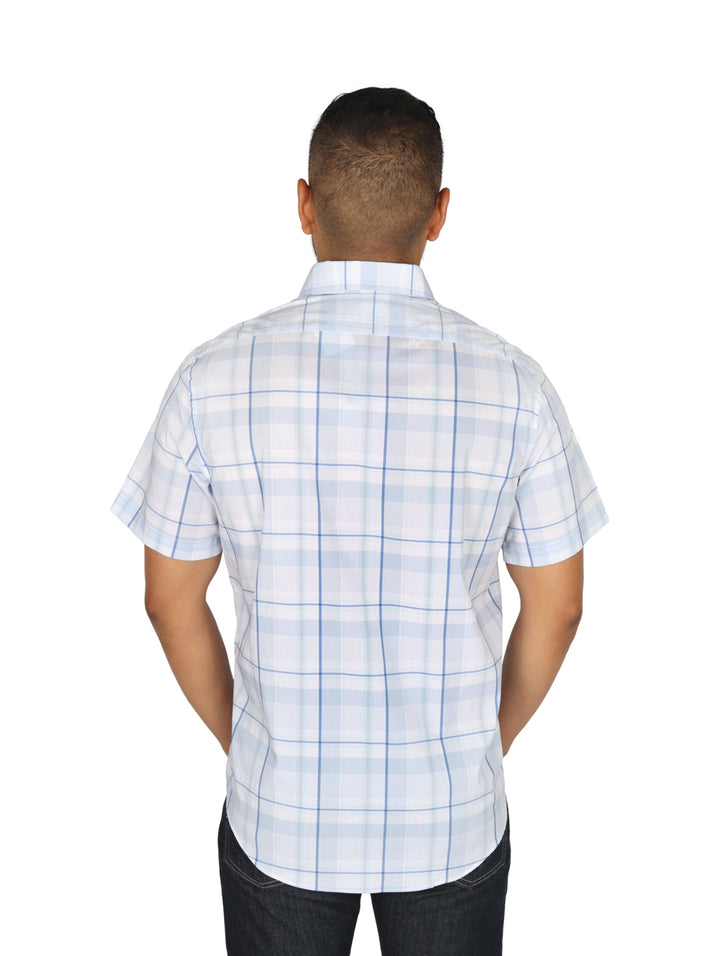 Camisa Nautica Manga Corta Azul Cielo para Hombre