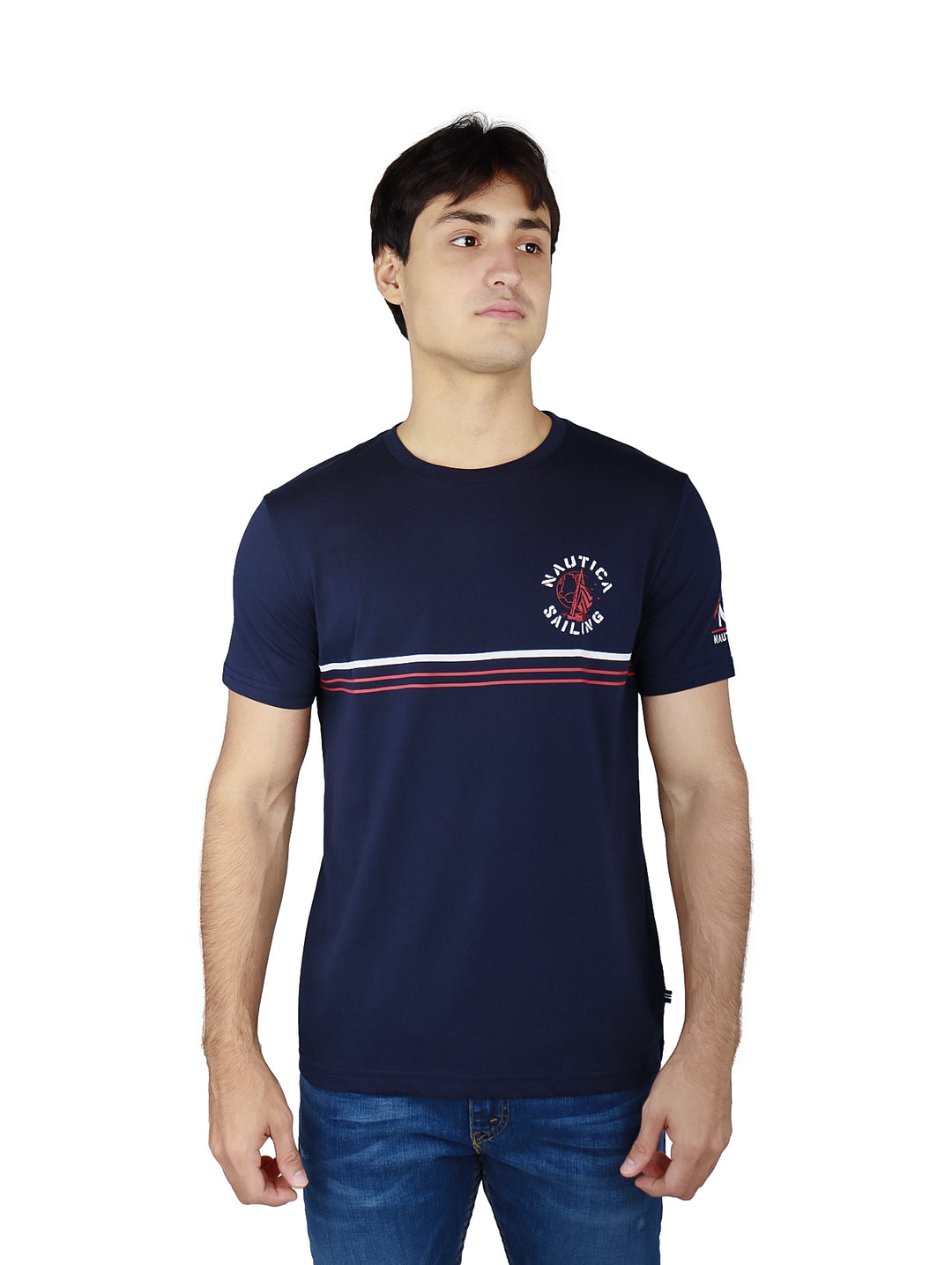 Playera Nautica Navy de Manga Corta para Hombre