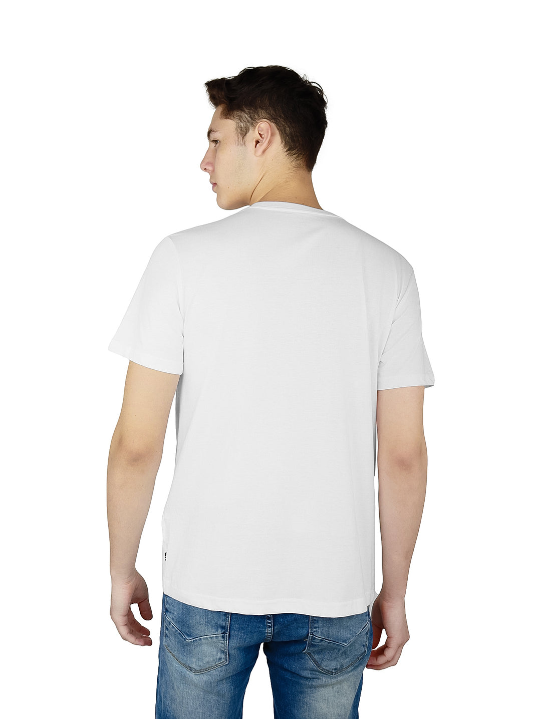Playera Nautica Blanca de Manga Corta para Hombre