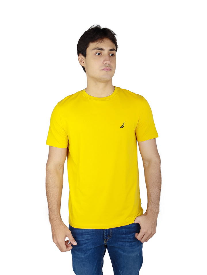Playera Nautica Cuello Redondo Amarillo para Hombre