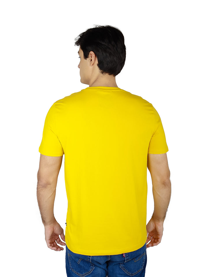 Playera Nautica Cuello Redondo Amarillo para Hombre
