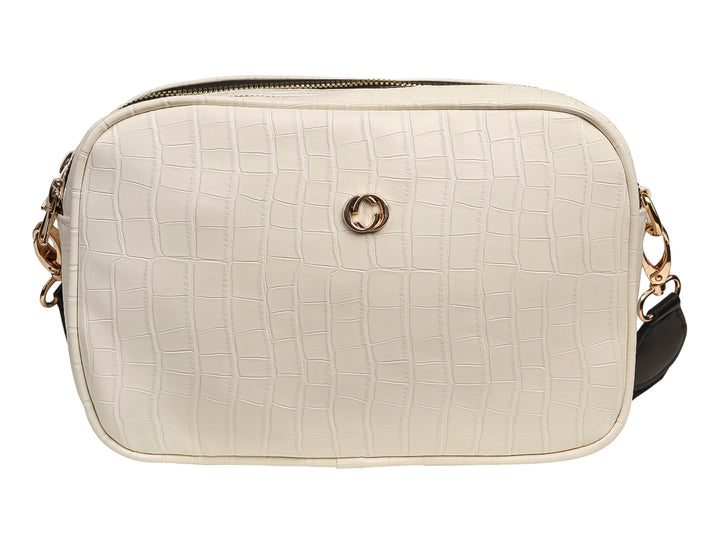 Bolsa de Hombro Ferretina Efecto Drilo Color Latte para Mujer