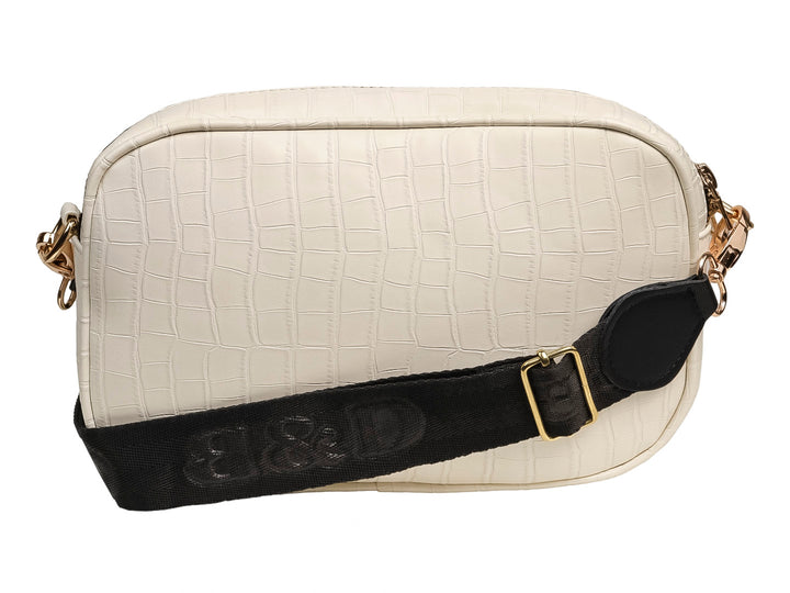 Bolsa de Hombro Ferretina Efecto Drilo Color Latte para Mujer