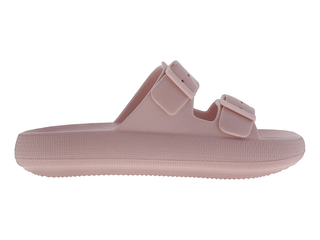 Sandalia MAFUNKKAS de color rosa con dos correas ajustables mediante hebillas y suela de plataforma texturizada.