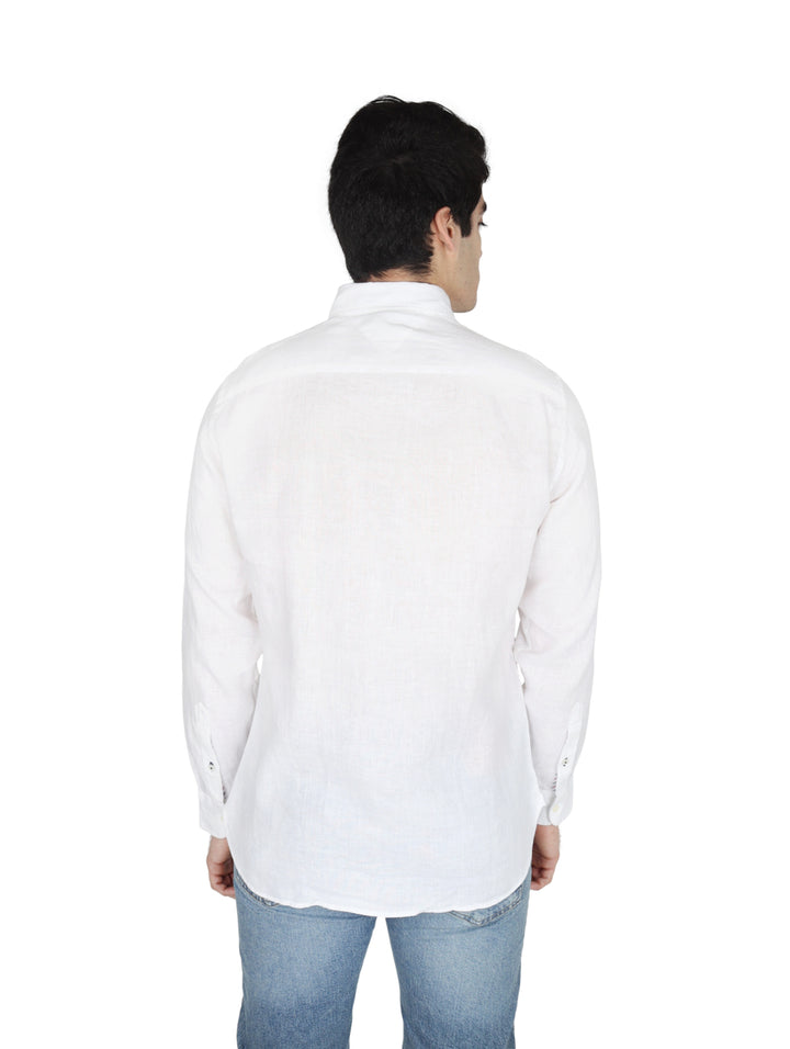 Camisa Tommy Hilfiger de Lino Blanco para Hombre