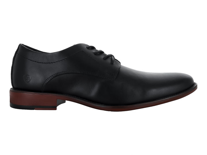 Zapato formal negro para Hombre estilo Oxford con agujetas y suela en tono café.