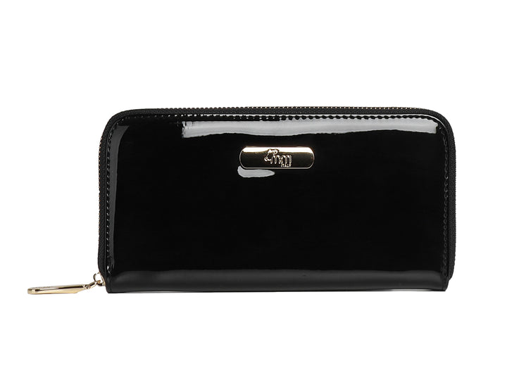Cartera MM Bolsas de Charol Negro para Mujer