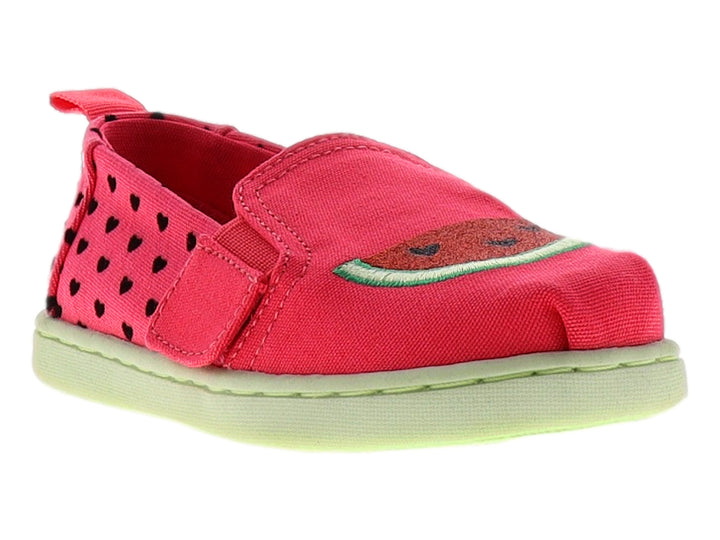 Tenis TOMS Rosa con Estampado de Sandía para Niña