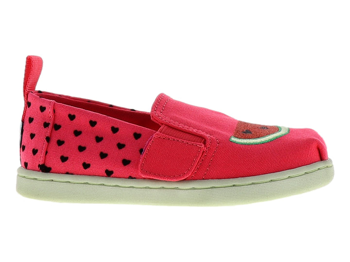Tenis TOMS Rosa con Estampado de Sandía para Niña