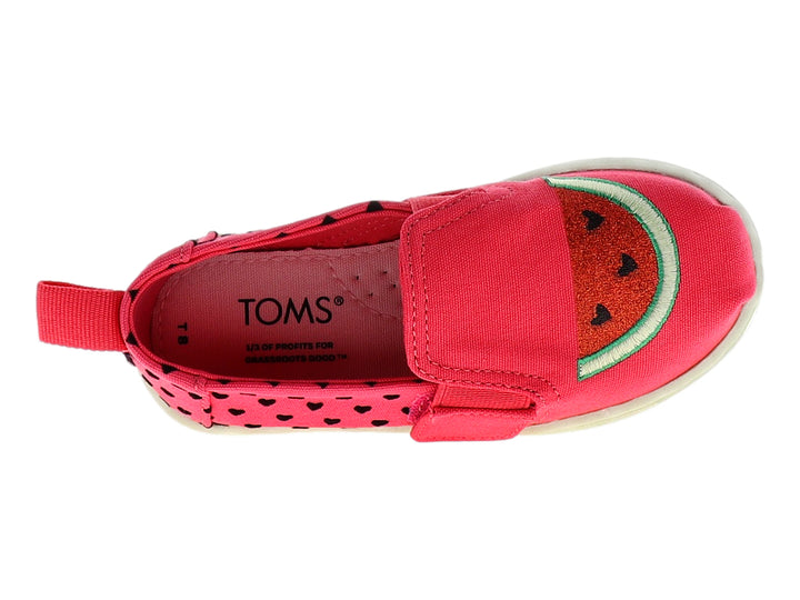Tenis TOMS Rosa con Estampado de Sandía para Niña