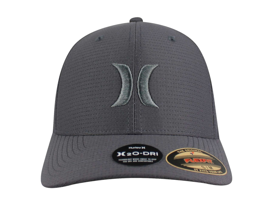 Gorra deportiva Hurley color stone con logotipo frontal y visera curva.