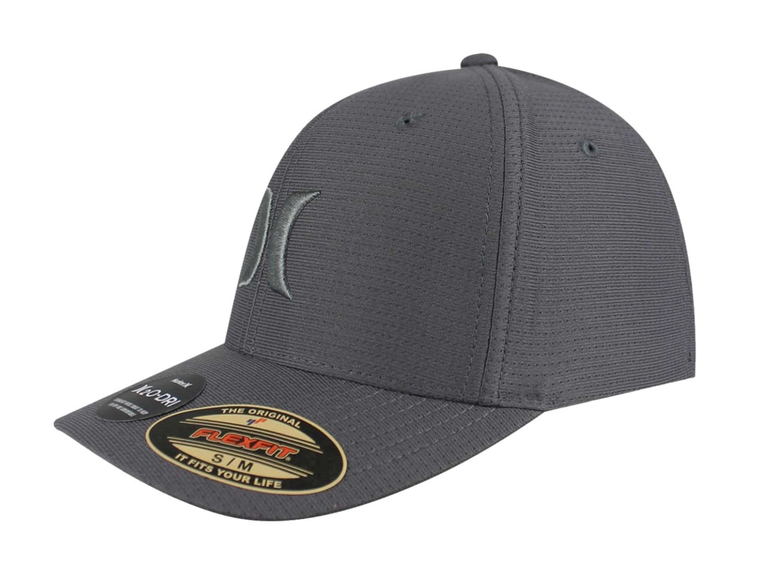 Gorra deportiva Hurley color stone con logotipo frontal y visera curva.