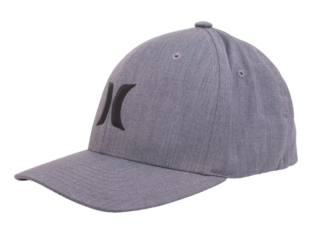Gorra Hurley de color negro con logotipo frontal y visera curva.