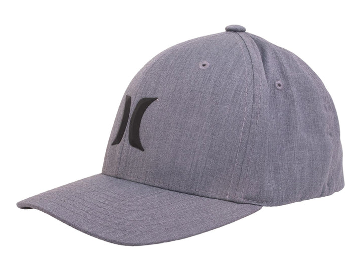 Gorra Hurley de color negro con logotipo frontal y visera curva.
