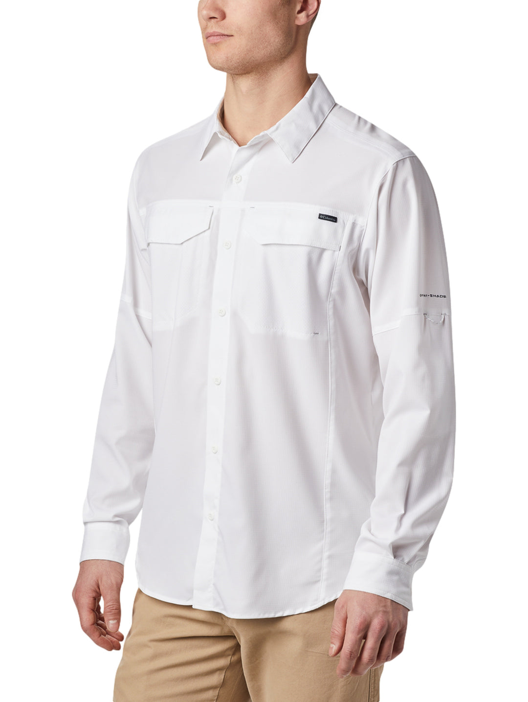 Camisa Columbia Silver Ridge Lite Manga Larga Blanca