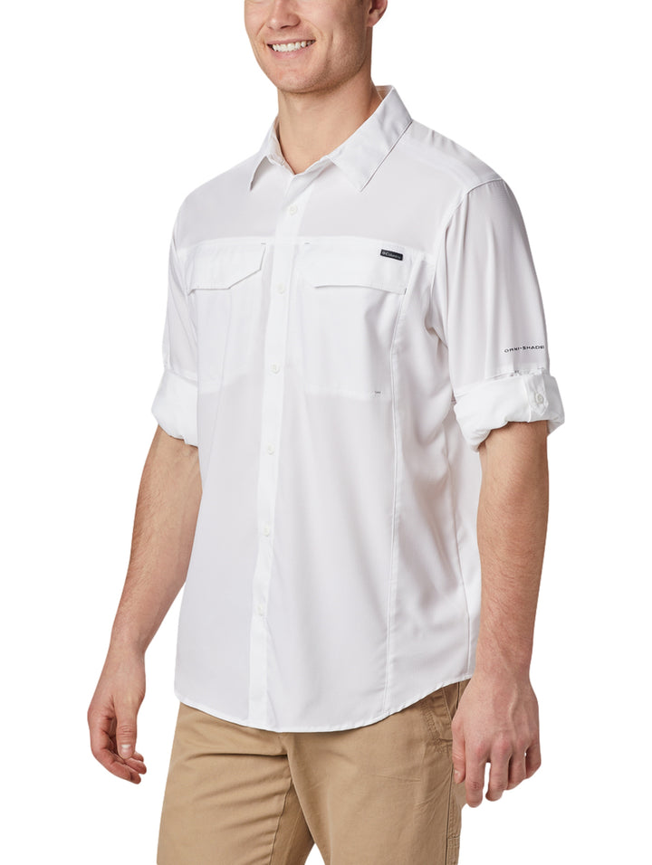 Camisa Columbia Silver Ridge Lite Manga Larga Blanca