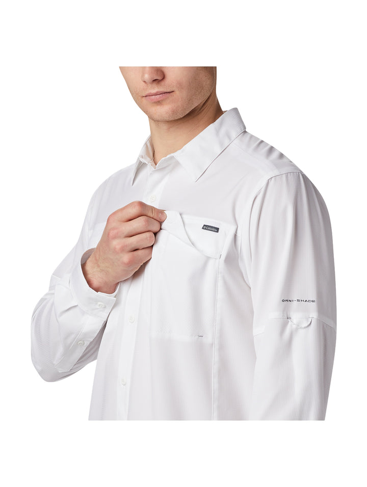 Camisa Columbia Silver Ridge Lite Manga Larga Blanca