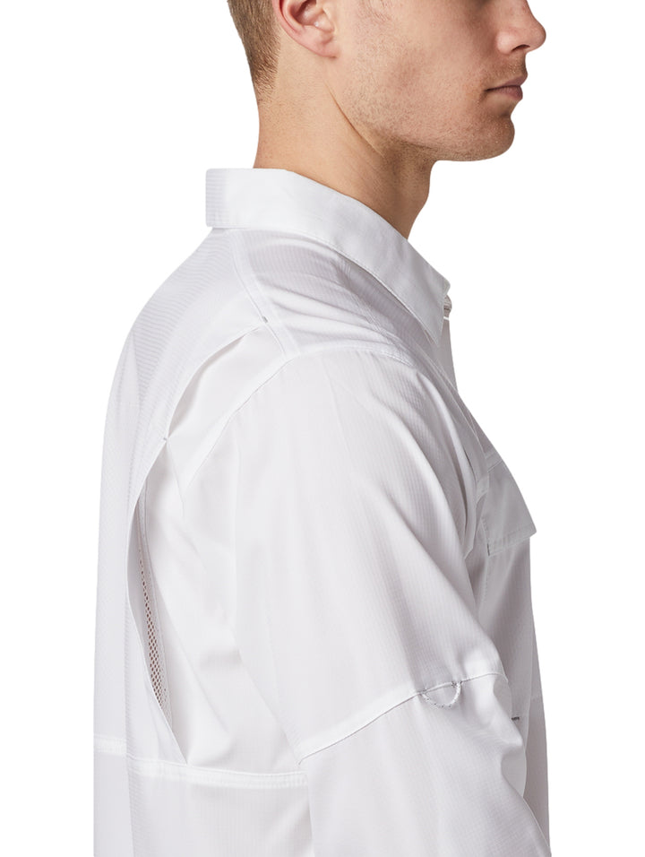 Camisa Columbia Silver Ridge Lite Manga Larga Blanca