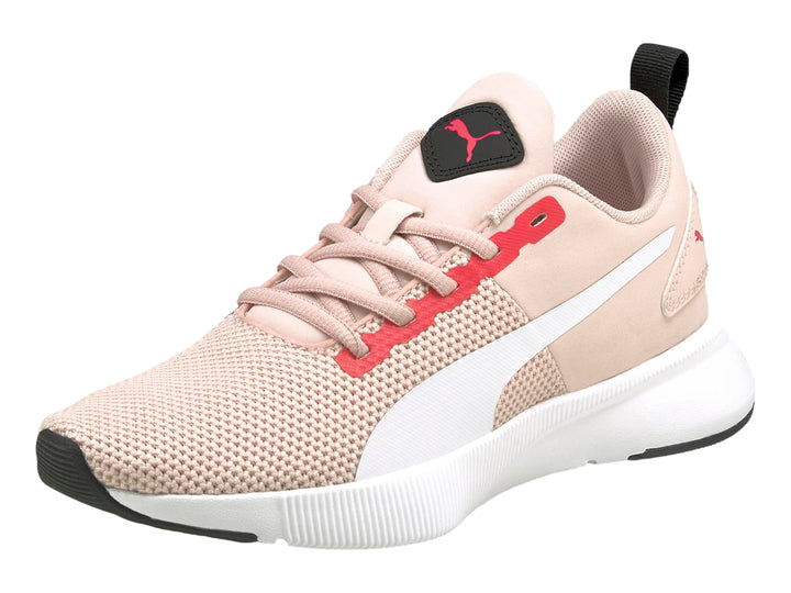 Tenis PUMA Flyer Runner Blanco y Rosa para Niña