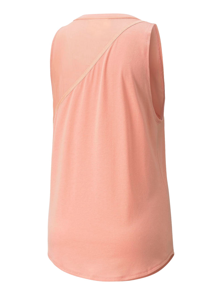 Camiseta deportiva sin mangas color rosa pálido para mujer.