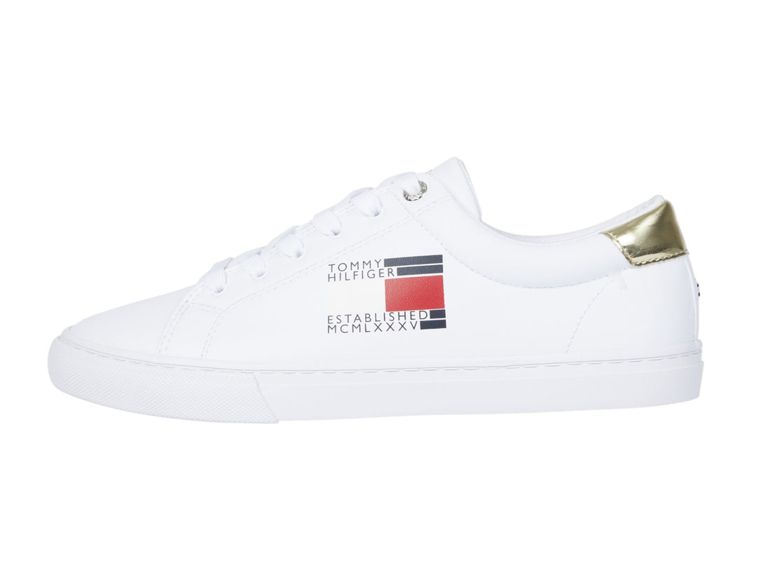 Tenis Tommy Hilfiger Side Flag Blanco para Mujer