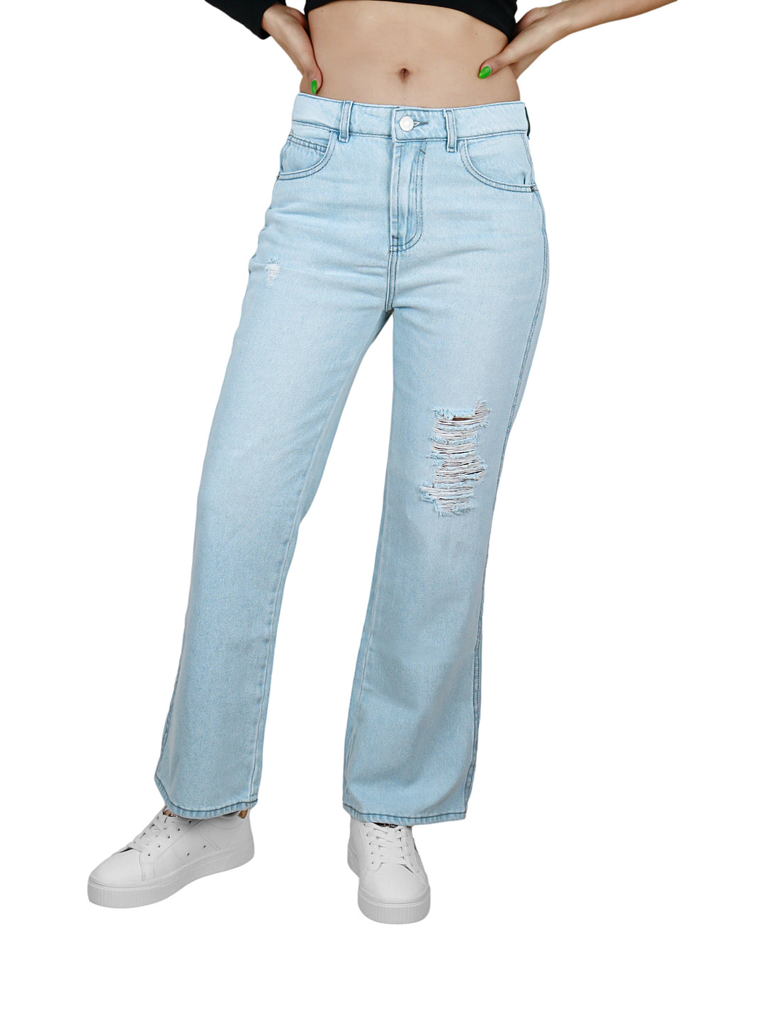 Jeanswest Jeans Campana Azul Claro para Mujer