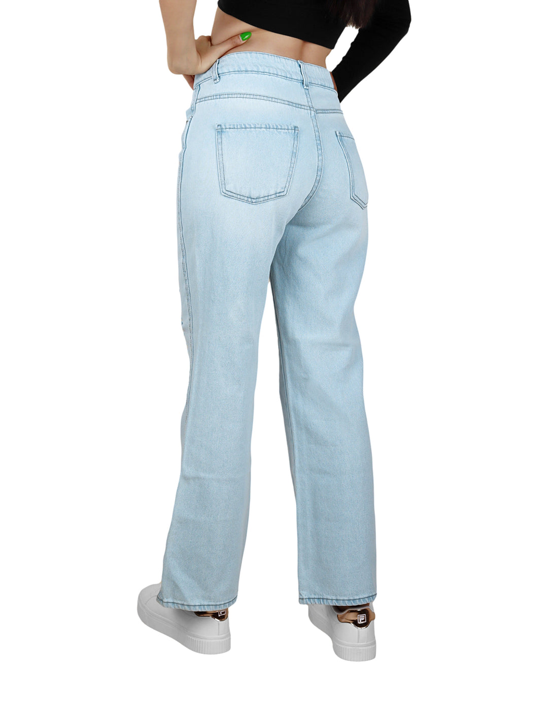 Jeanswest Jeans Campana Azul Claro para Mujer