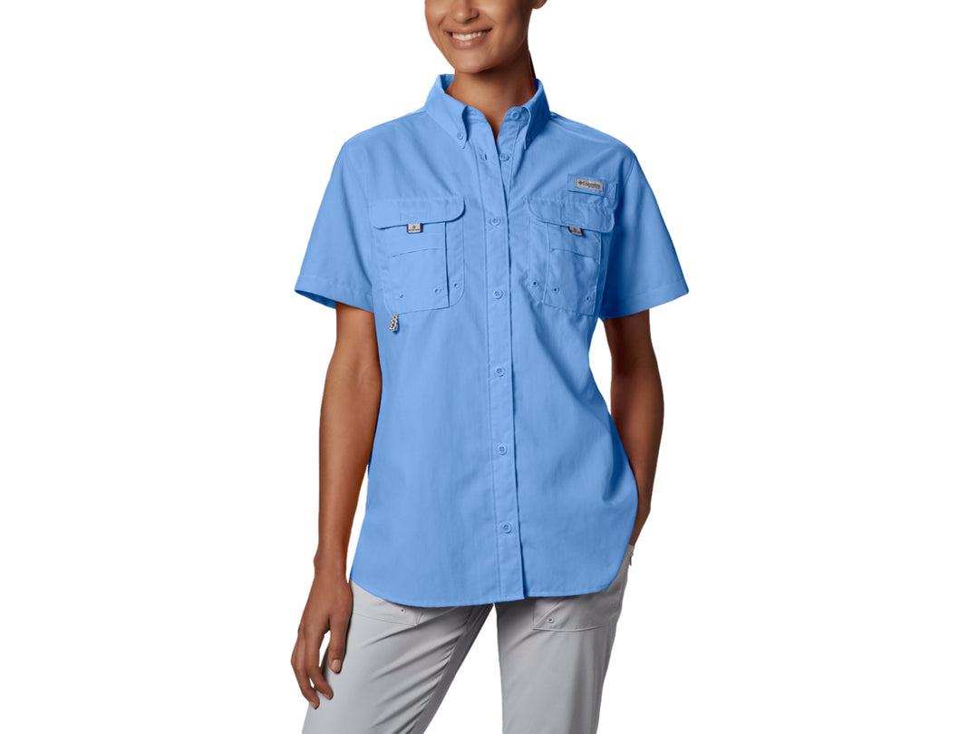 Camisa Columbia Bahama Manga Corta Mujer Color White Cap