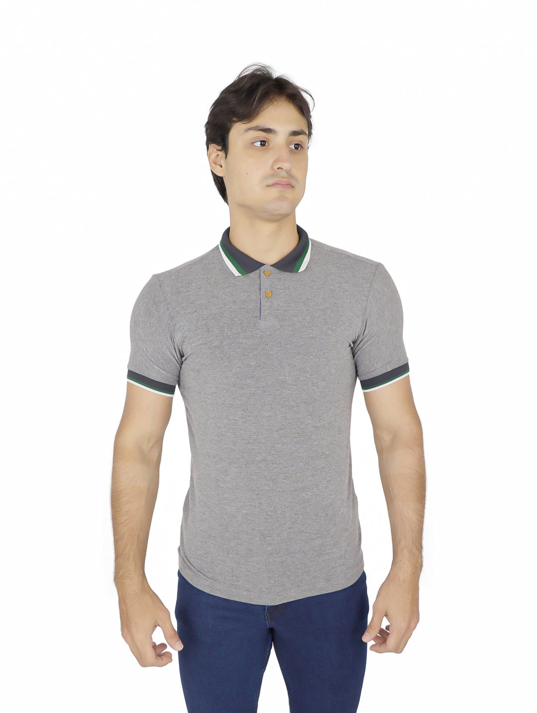 Playera Polo G.American Gris Oscuro para Hombre