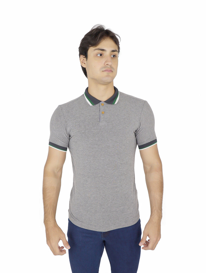 Playera Polo G.American Gris Oscuro para Hombre