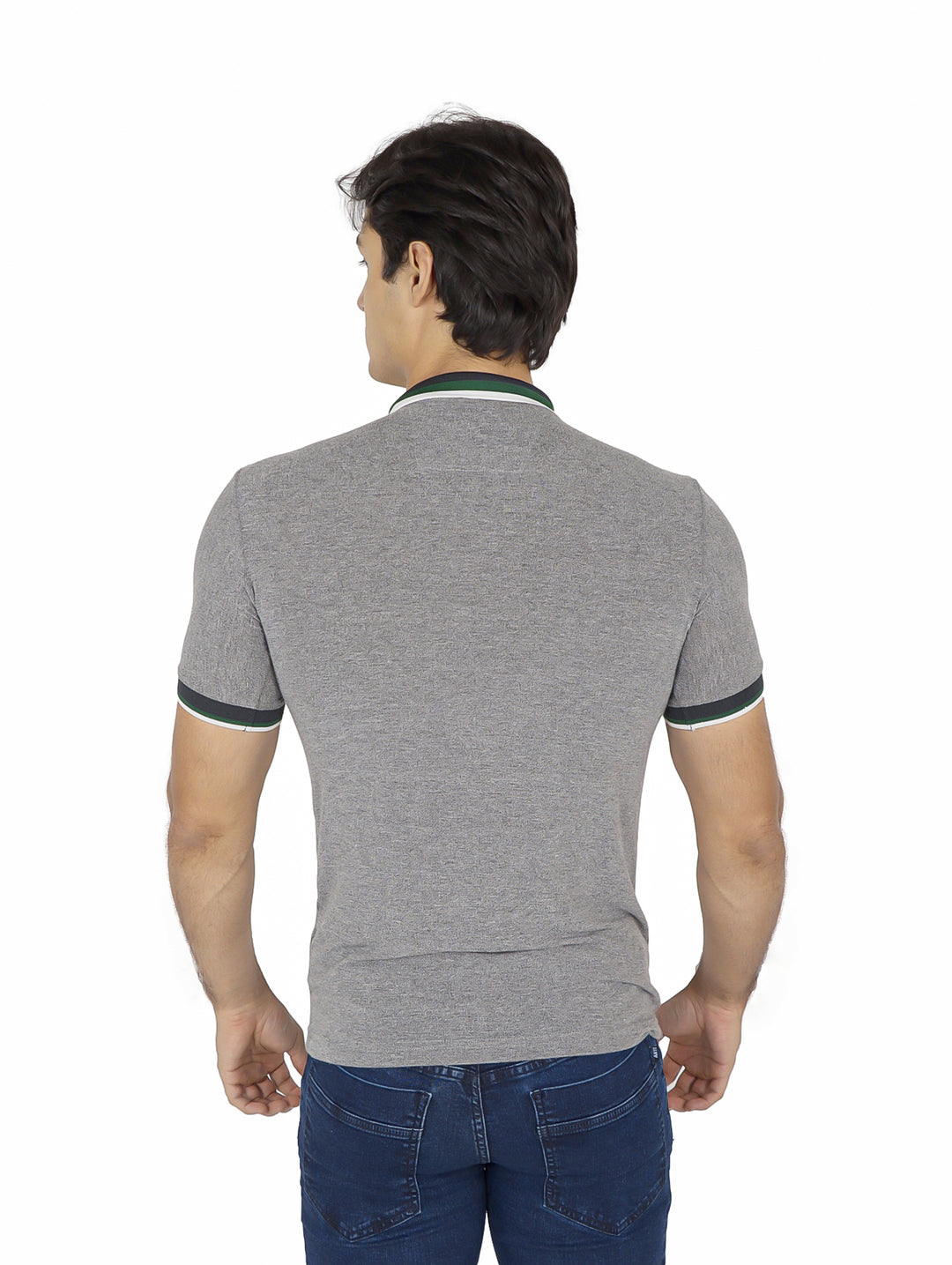 Playera Polo G.American Gris Oscuro para Hombre