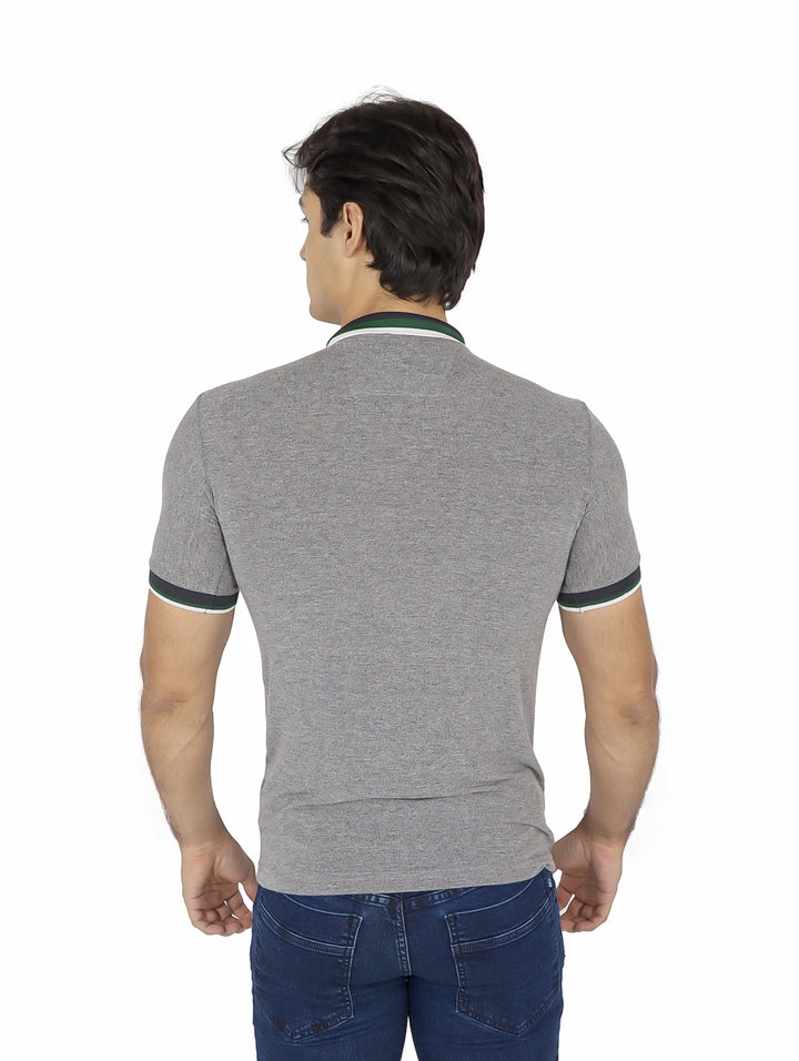 Playera Polo G.American Gris Oscuro para Hombre