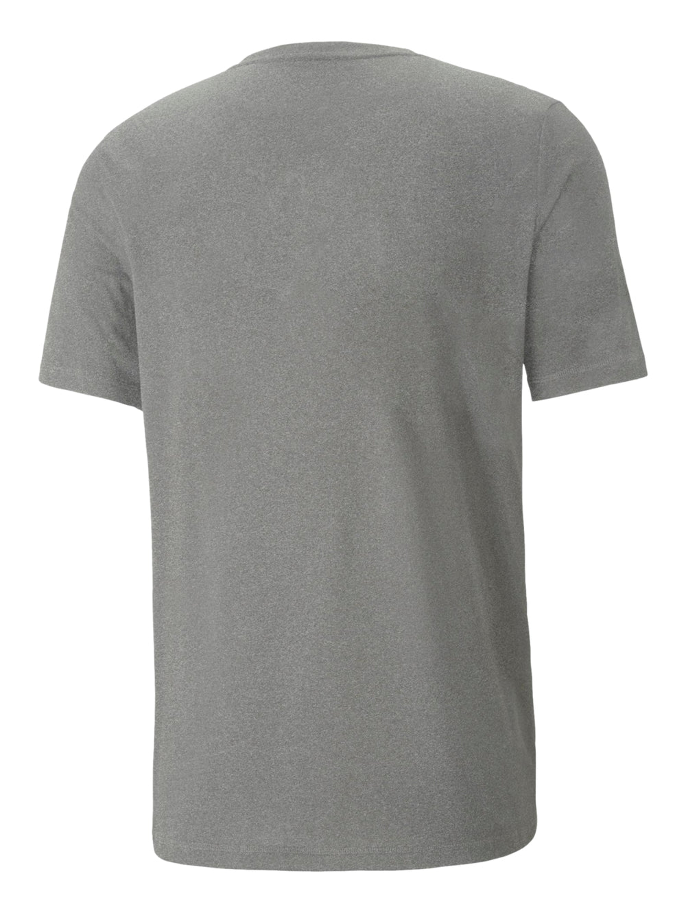 Camiseta deportiva PUMA color gris con logotipo grande de Puma en negro en el pecho.