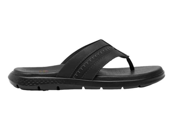 Sandalia Flexi color negro para hombre con diseño de dedo y suela cómoda.