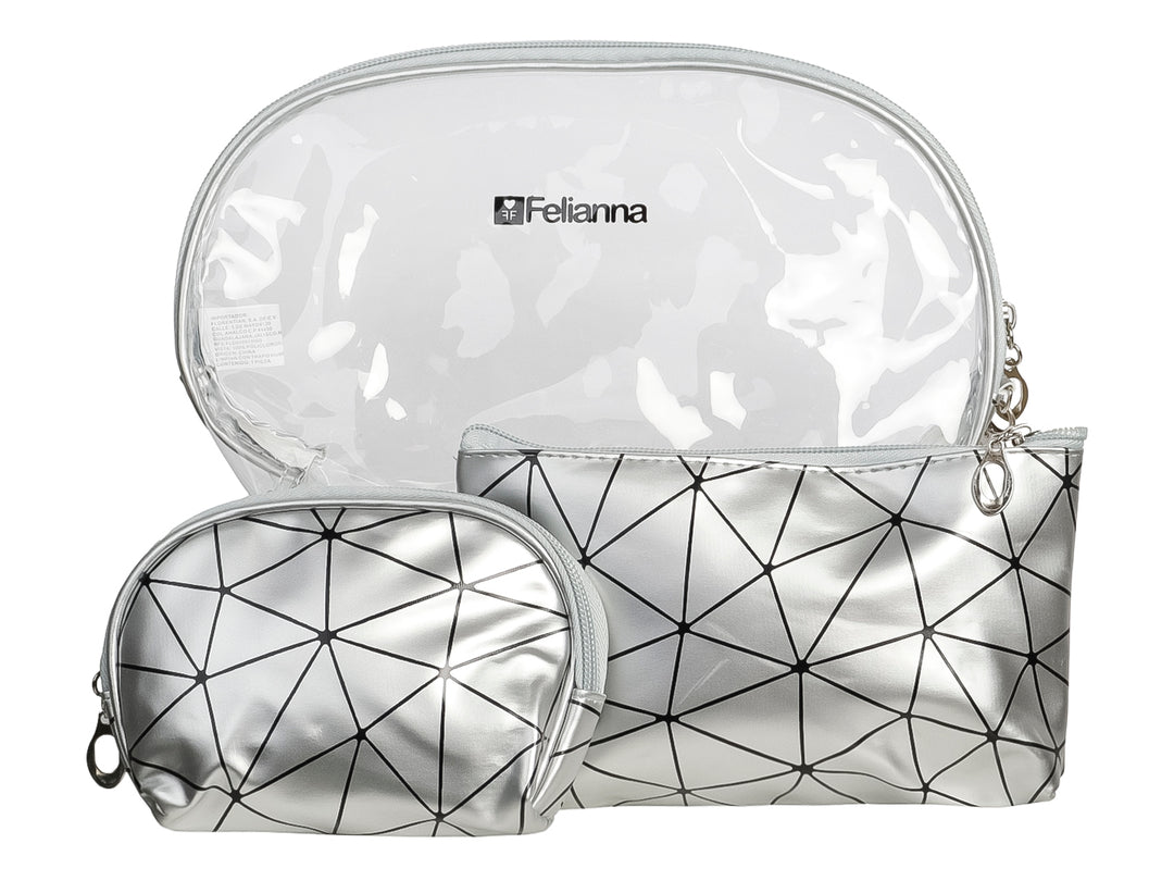 Cosmetiquera Felianna Silver Bella Plata