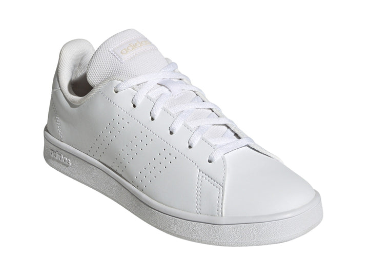 Tenis Adidas Advantage Base Blanco y Naranja para Mujer