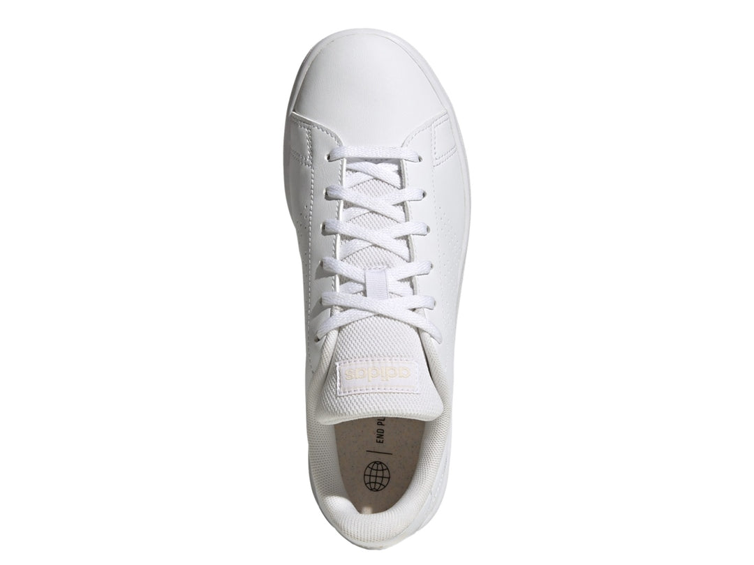 Tenis Adidas Advantage Base Blanco y Naranja para Mujer