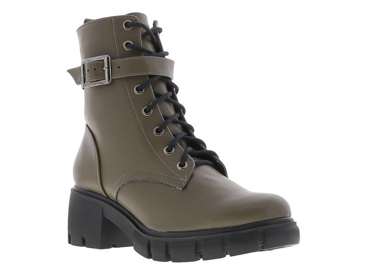 Botines Forever 21 Combat Verde para Mujer