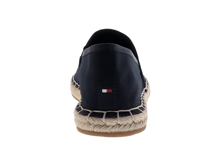 Alpargata Tommy Hilfiger para mujer en color azul marino con suela de cuerda beige.