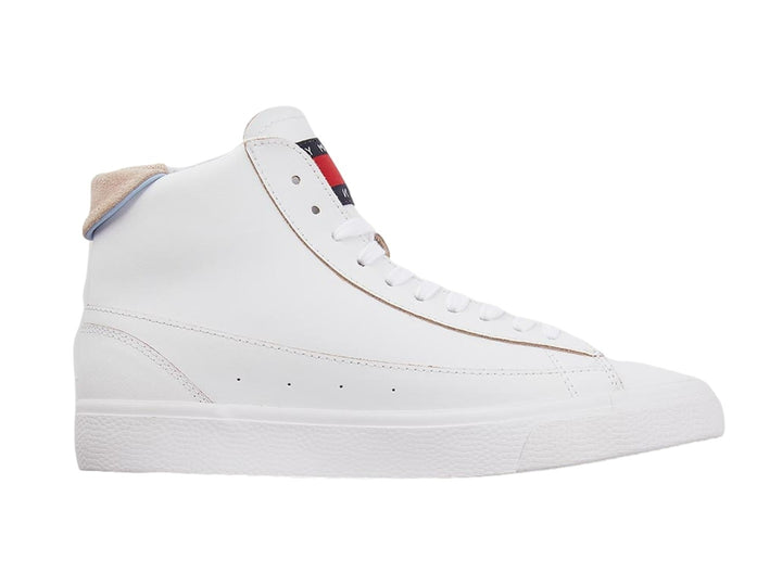Tenis Tommy Hilfiger Tommy Jeans Mid Leather Varsity Blancos para Mujer
